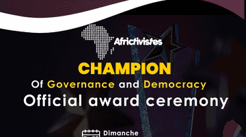 AfricTivistes presents Governance, Democracy Champion award on 24 November