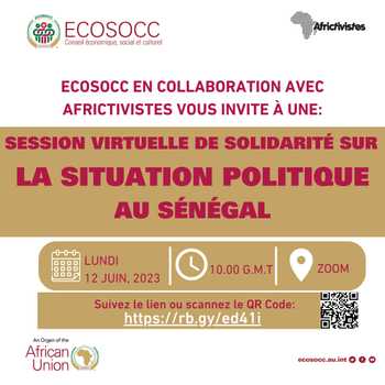 Session virtuelle de solidarité africaine sur la situation politique au Sénégal ce lundi 12 juin
