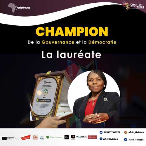 La sud-africaine, ancienne Médiatrice de la République,  Thuli Madonsela reçoit la distinction Champion AfricTivistes de la gouvernance et la démocratie 