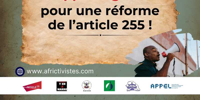 [Senegal] La société civile exige une réforme urgente de l’article 255 du Code pénal